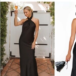 Show Me Your MuMu Black Backless Dress